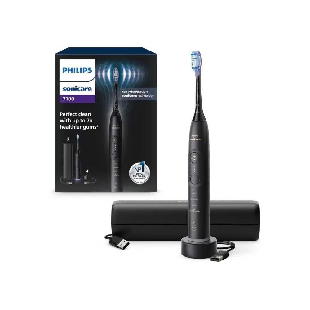 Электрическая зубная щетка Philips Sonicare 7100 Series HX7421/01 Черная, фото №1