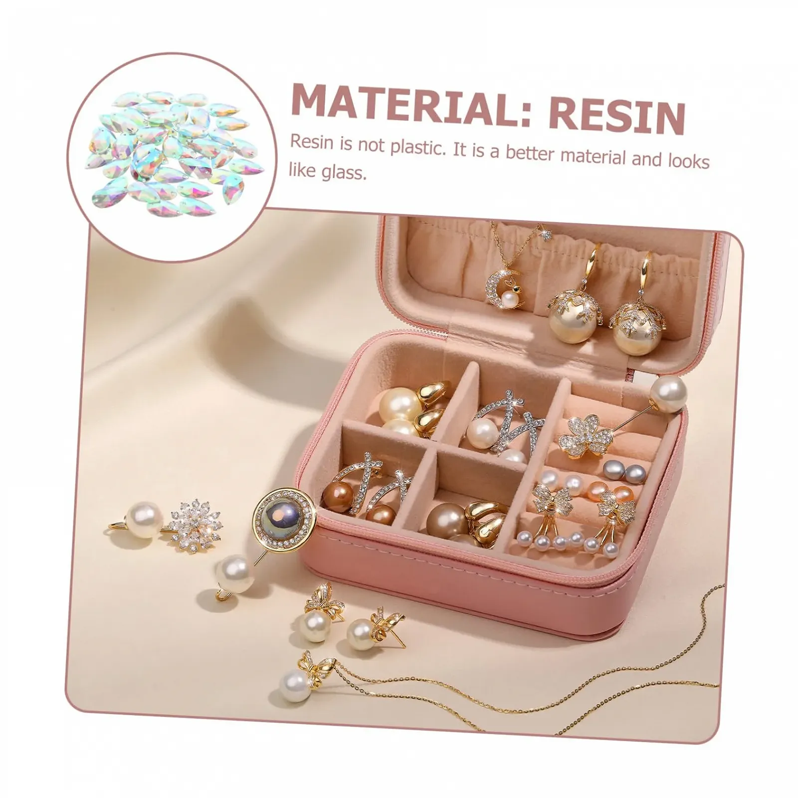 Краплі POPETPOP Стрази 100шт Кристал, фото №4