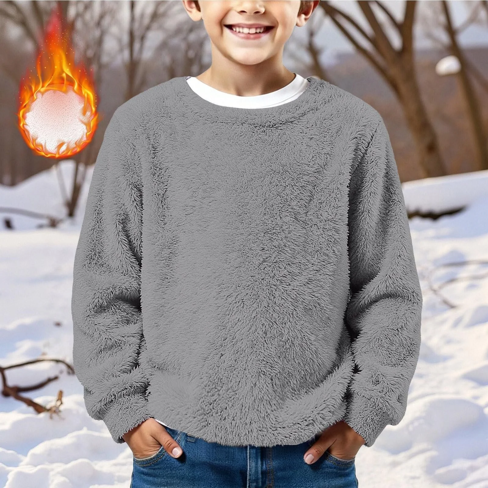 Світшот Generisch Дитячий для дівчаток і хлопчиків, флісовий, фото №2