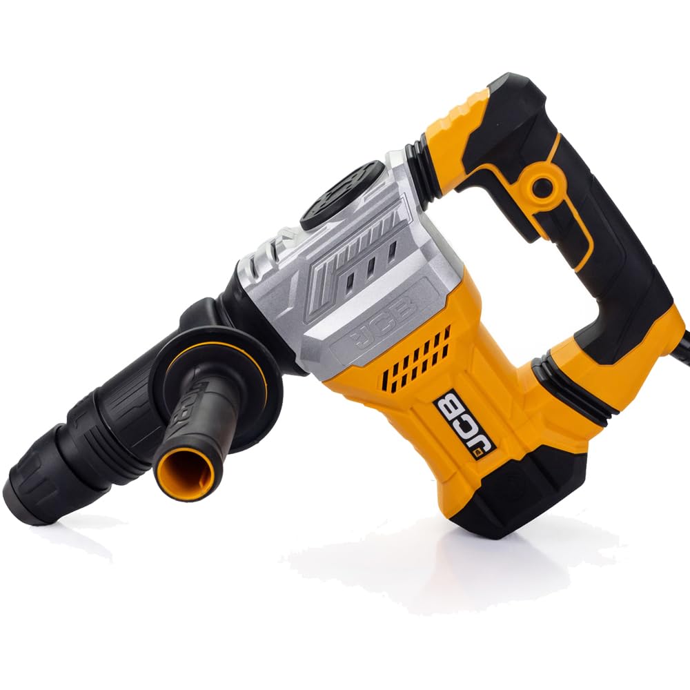 Отбойный молоток JCB DH1300 1300 Вт SDS-max 18 Дж пневматический снижение вибрации дополнительная ручка компактный в кейсе, фото №4