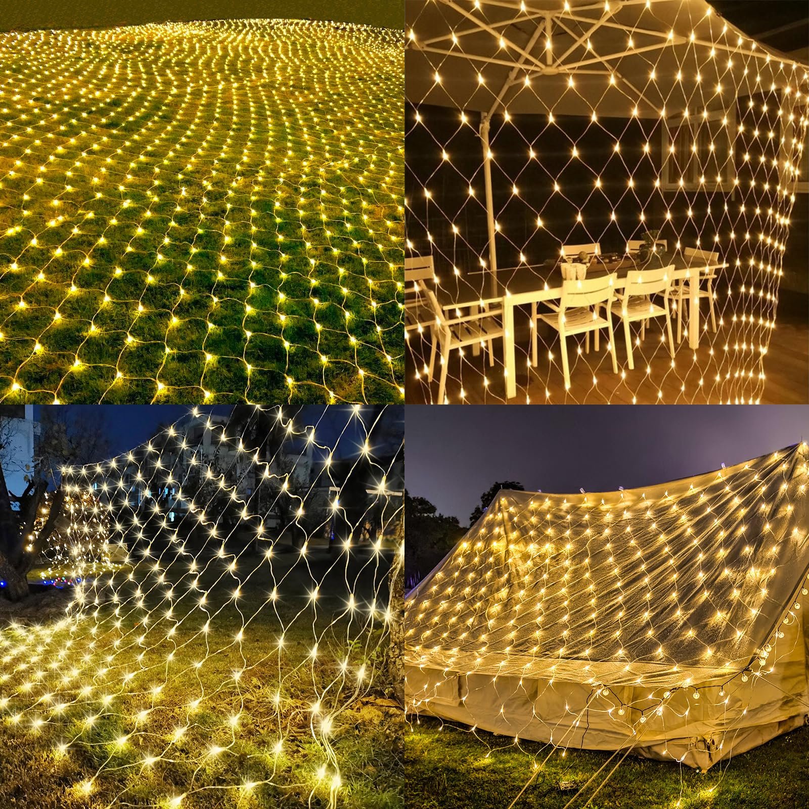 Сетка светодиодная ENLACE 1.5 x 1.5 м, 96 LED, теплая белая, фото №7