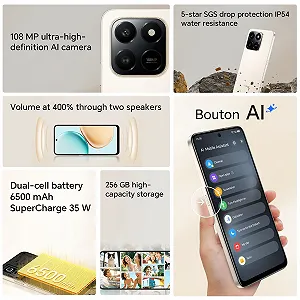 Смартфон Honor 400 4G 8GB 256GB 6500mAh 6.77 дюйма IP54 108MP Android 15 Dual SIM NFC Черный synthetic.ua - Фото 1