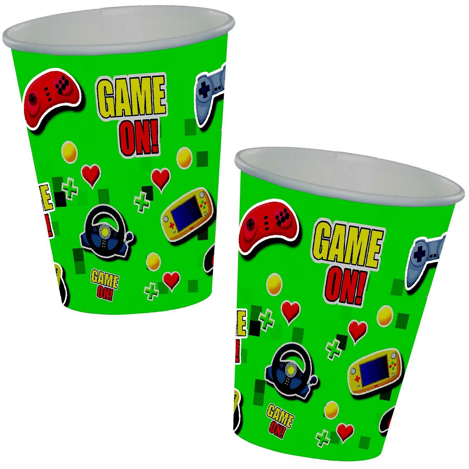 Стакани для дитячого дня народження Game On, 8 шт., фото №1
