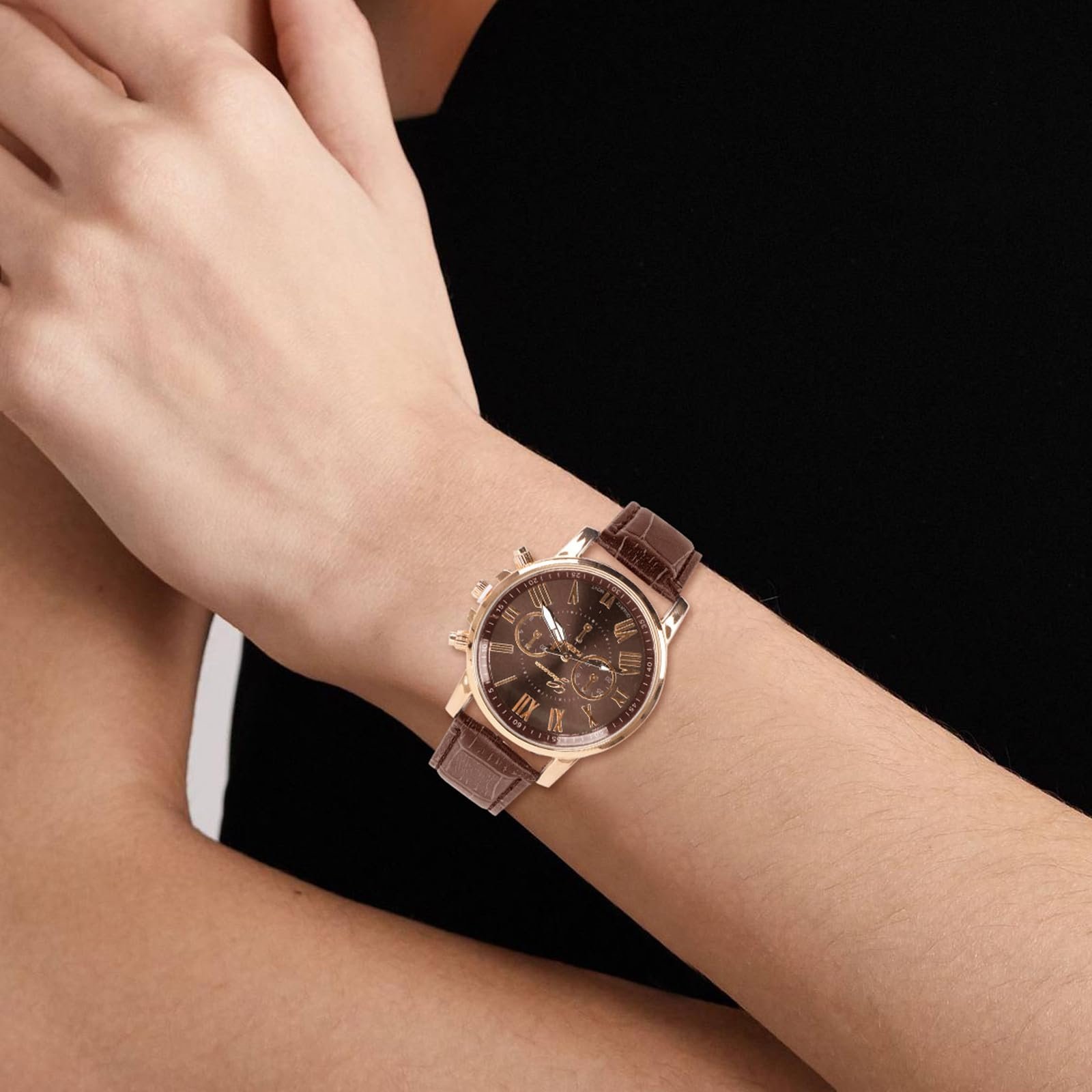 Женские аналоговые кварцевые часы Generisch с кожаным ремешком, фото №3 Женские аналоговые кварцевые часы Generisch с кожаным ремешком, фото №3