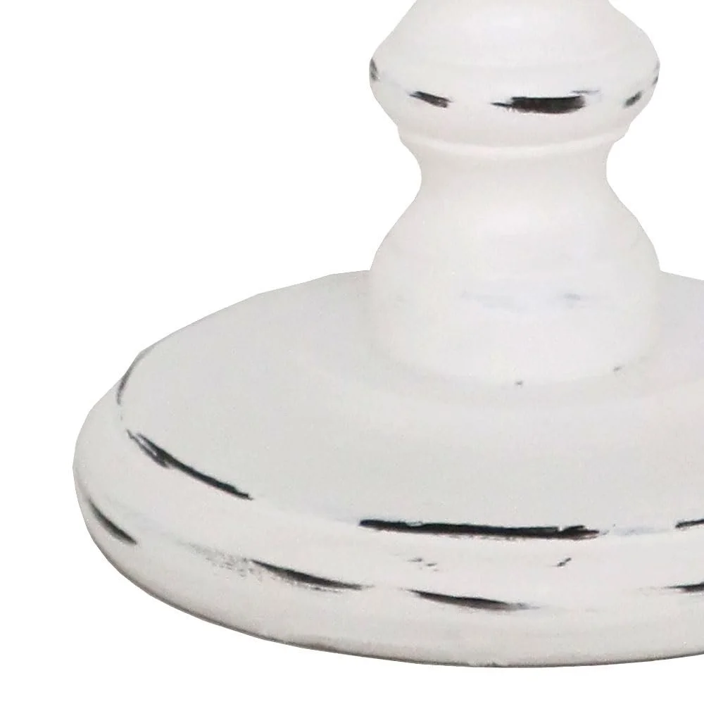 Настільна лампа Little Cottage дерев'яна з клітчастим абажуром E27, біло-сіра, фото №3