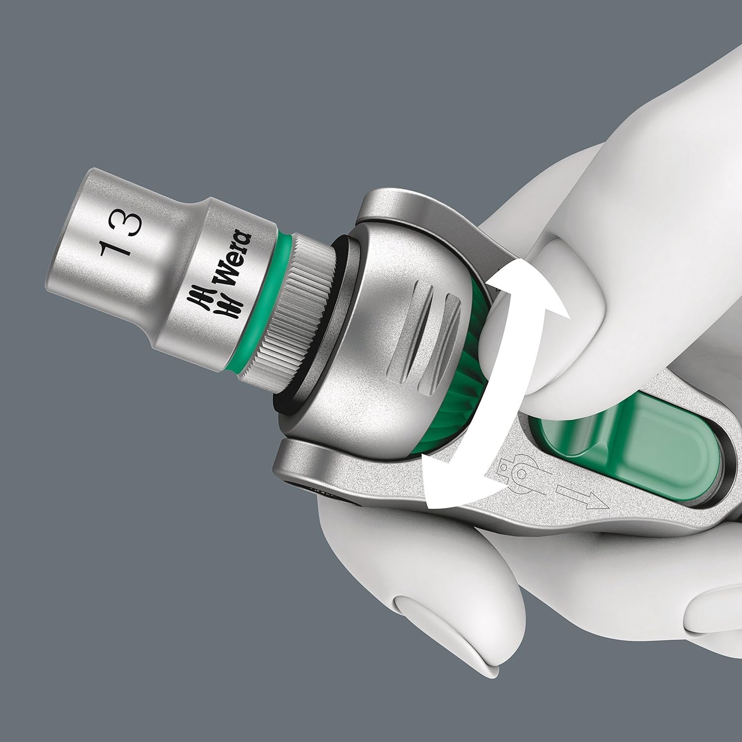 Набор инструментов с трещоткой Wera Zyklop Speed ​​8100 SA/SC 2 Черно-зеленый, фото №9