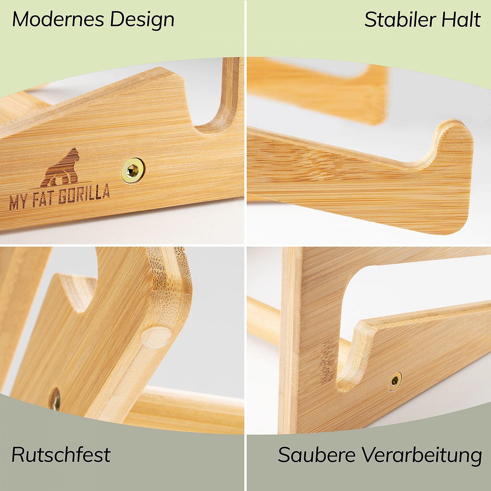 Підставка для ноутбука My Fat Gorilla Bamboo, 10-15 дюймів, підставка для MacBook, дерев'яна, вертикальна, фото №7