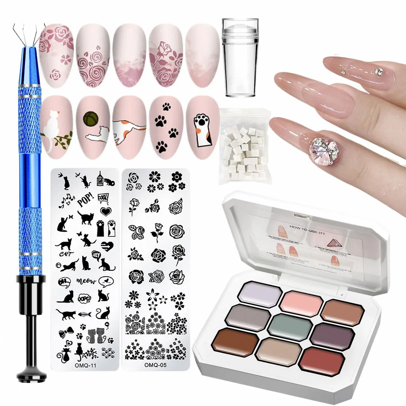 Гель-лак - Набор - 12 цветов Твердый гель-лак - Набор, устойчивый к сколам цвет для маникюра | Включает спонж и металлический захват для градиентного искусства, салонного качества - Дизайн ногтей для взрослых, девушек, фото №1 Гель-лак - Набор - 12 цветов Твердый гель-лак - Набор, устойчивый к сколам цвет для маникюра | Включает спонж и металлический захват для градиентного искусства, салонного качества - Дизайн ногтей для взрослых, девушек, фото №1