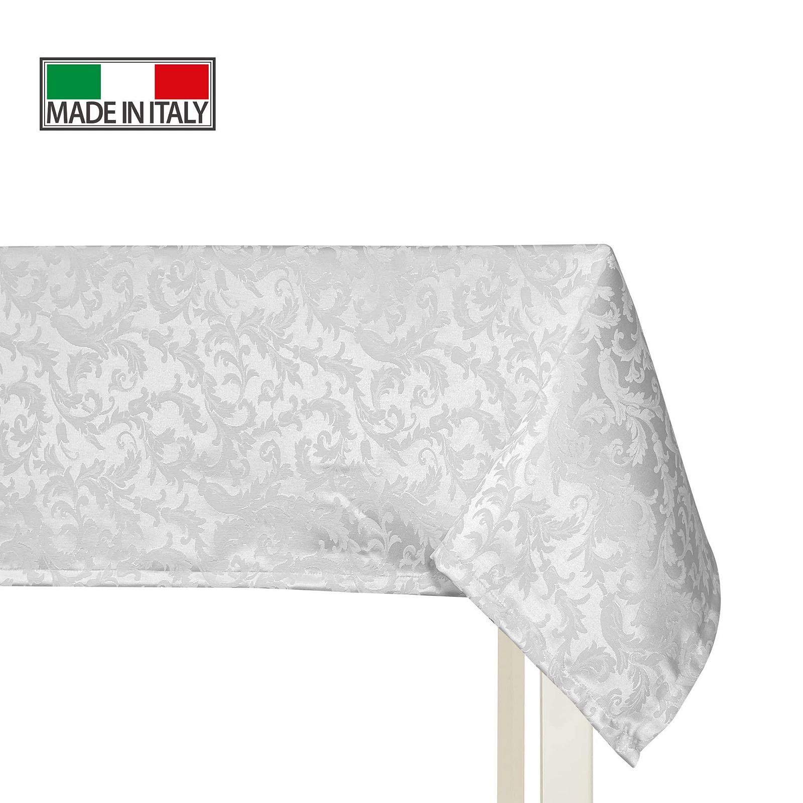 Скатертина Giovanni Dolcinotti Прямокутна Jacquard Damask Різдвяна Біла 140 x 220 см, фото №2