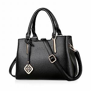 Сумка с короткими ручками NICOLE & DORIS Shopper, из искусственной кожи, большая вместимость, черный - Фото 1