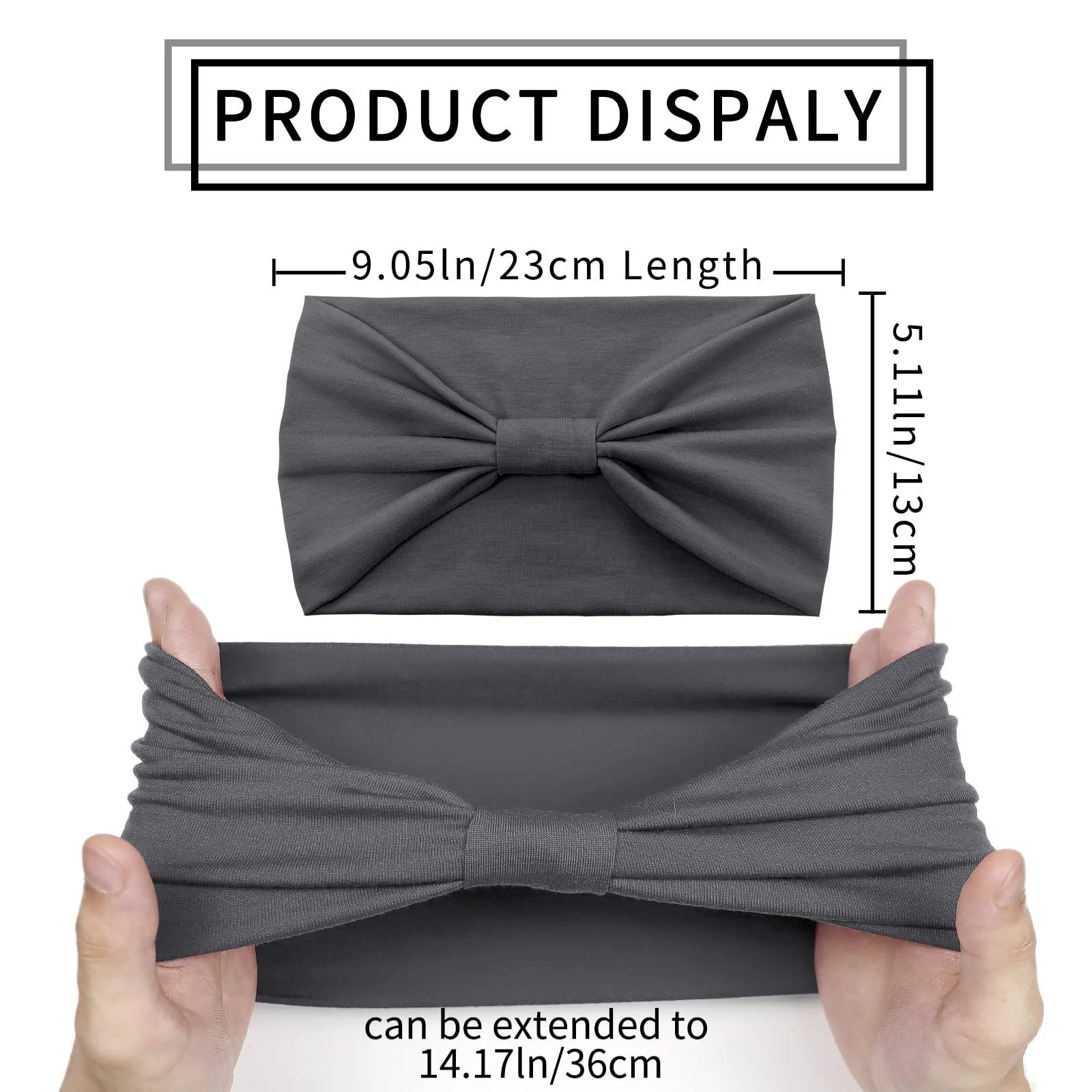 Пов'язка Kavya Жіноча широка еластична м'яка в стилі бохо, фото №2