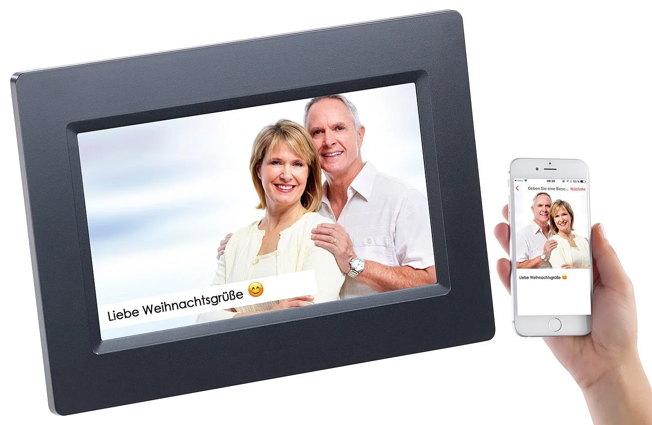 Цифровая фоторамка Somikon 7 Inch IPS Touch Screen WiFi 8 GB, фото №1