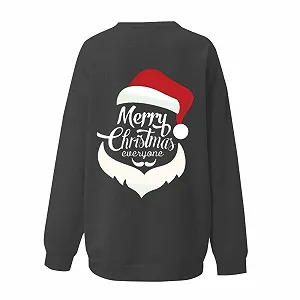Женский свитшот HUIFUAO Рождественский джемпер Рисунок Санты Длинный рукав synthetic.ua - Фото 1