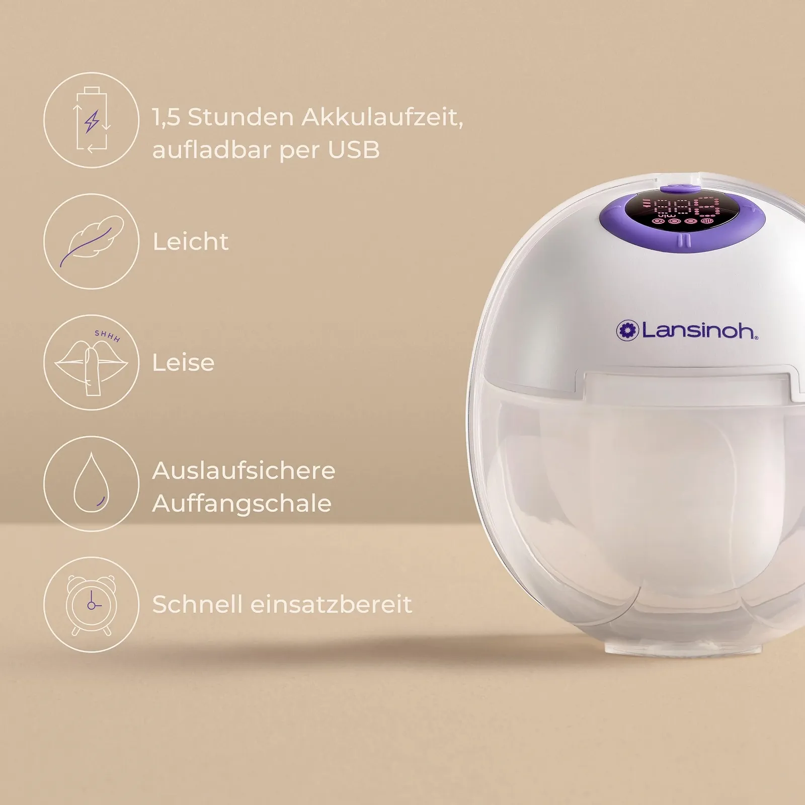 Молоковідсмоктувач електричний подвійний портативний Lansinoh Hands Free Тиха робота Акумулятор, фото №5 Молоковідсмоктувач електричний подвійний портативний Lansinoh Hands Free Тиха робота Акумулятор, фото №5