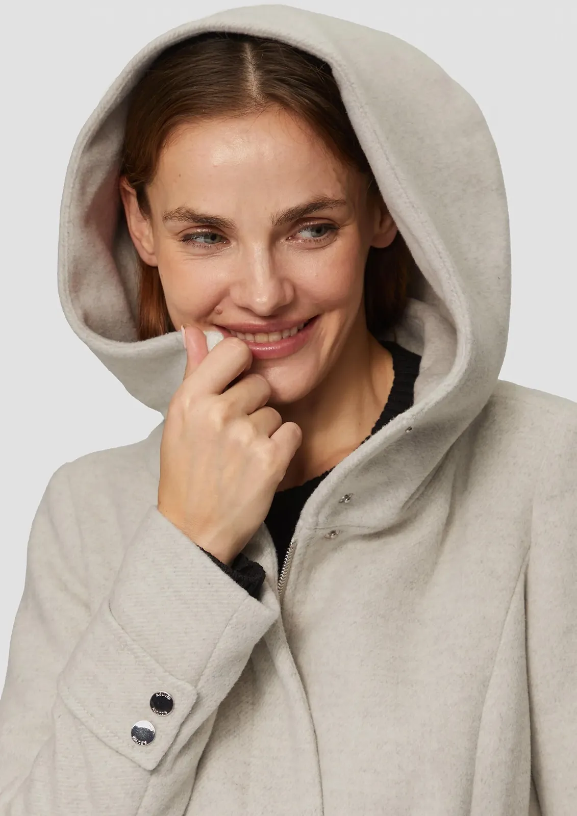 Пальто s.Oliver Коротка вовняне з поясом, фото №2 Пальто s.Oliver Коротка вовняне з поясом, фото №2