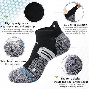 Компрессионные носки для мужчин и женщин 4 пары, для облегчения подошвенного фасциита, 15 мм рт. ст., спортивная поддержка, нескользящие, потоотводящие носки для бега synthetic.ua - Фото 1