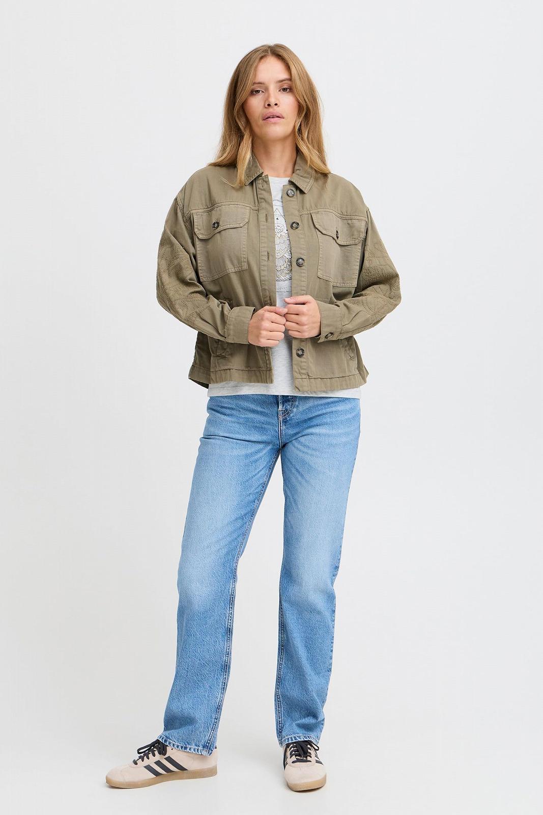 Джинсовая Куртка PULZ JEANS PZLAINA Женская Джинсовая Переходная Куртка 100% Хлопок Свободный крой, фото №2