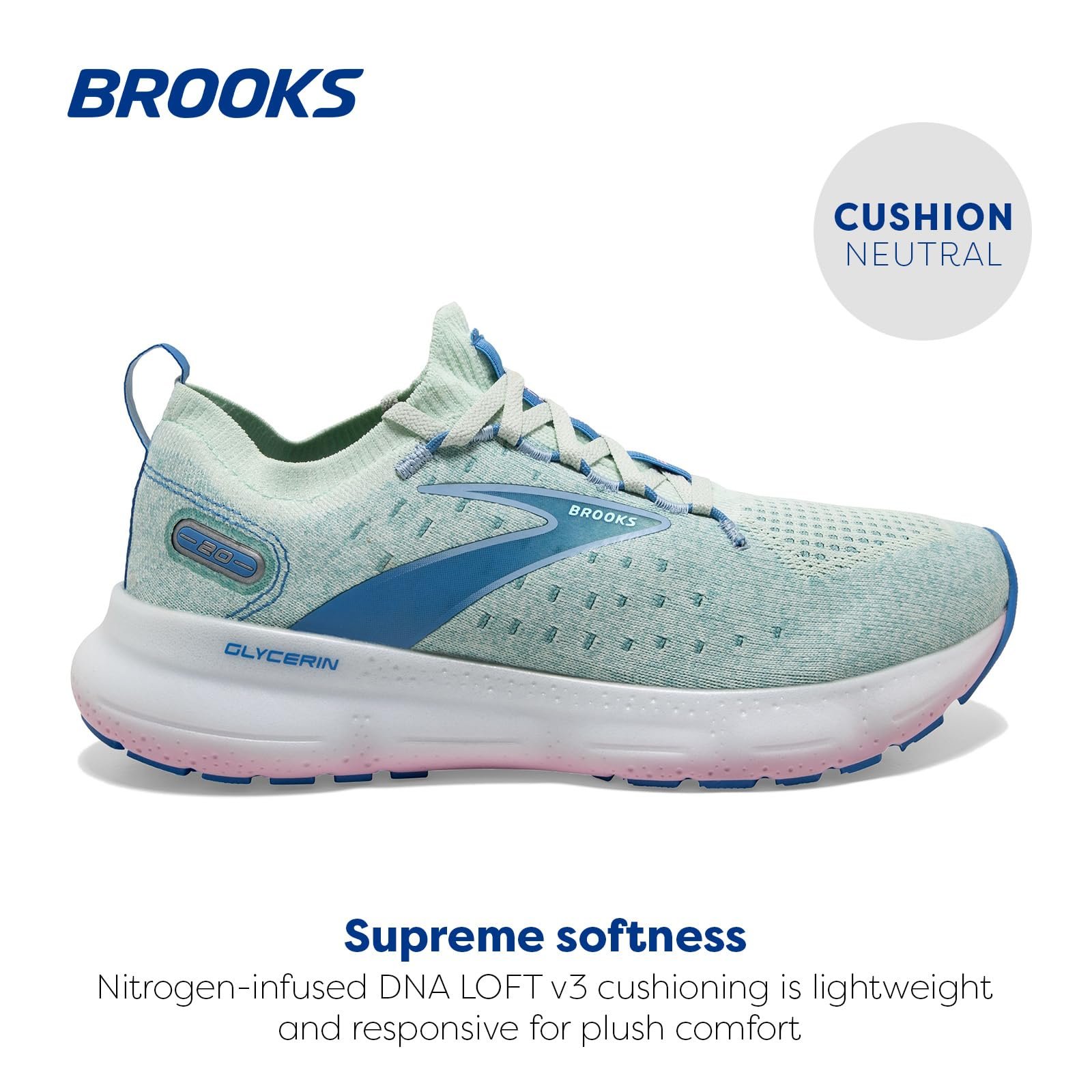 Кроссовки Brooks Glycerin Stealthfit 20 Женские, фото №2 Кроссовки Brooks Glycerin Stealthfit 20 Женские, фото №2