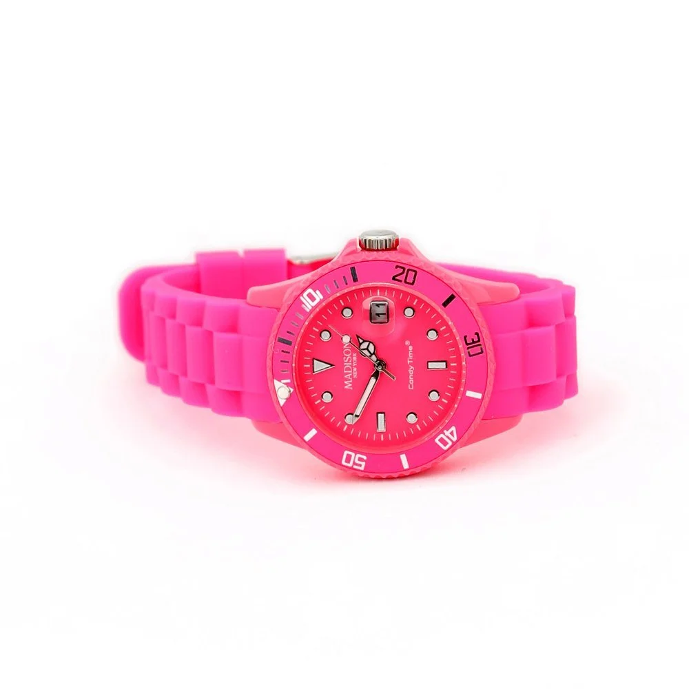 Часы унисекс Madison Quartz U4503-48, Розовый/розовый, Ремешок, фото №2 Часы унисекс Madison Quartz U4503-48, Розовый/розовый, Ремешок, фото №2