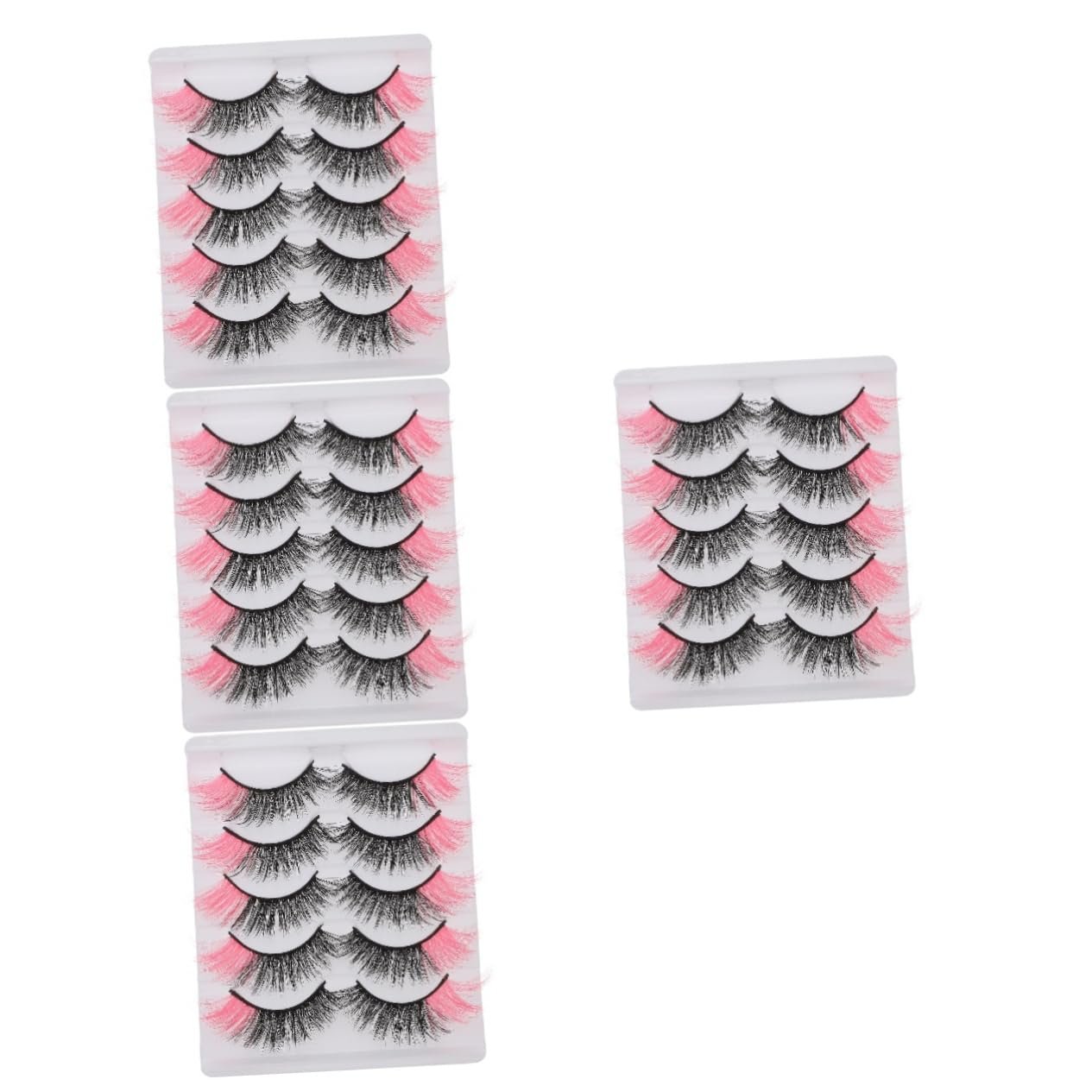 Накладні вії Angoily 20 Парів Рожеві Кольорові Регульовані Imitation, фото №1