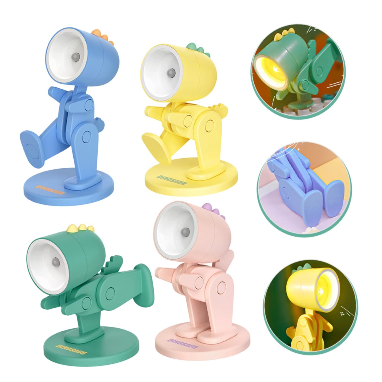 Настільна лампа OSALADI Pack of 20 Dinosaur Mini Desk Lamp, фото №6