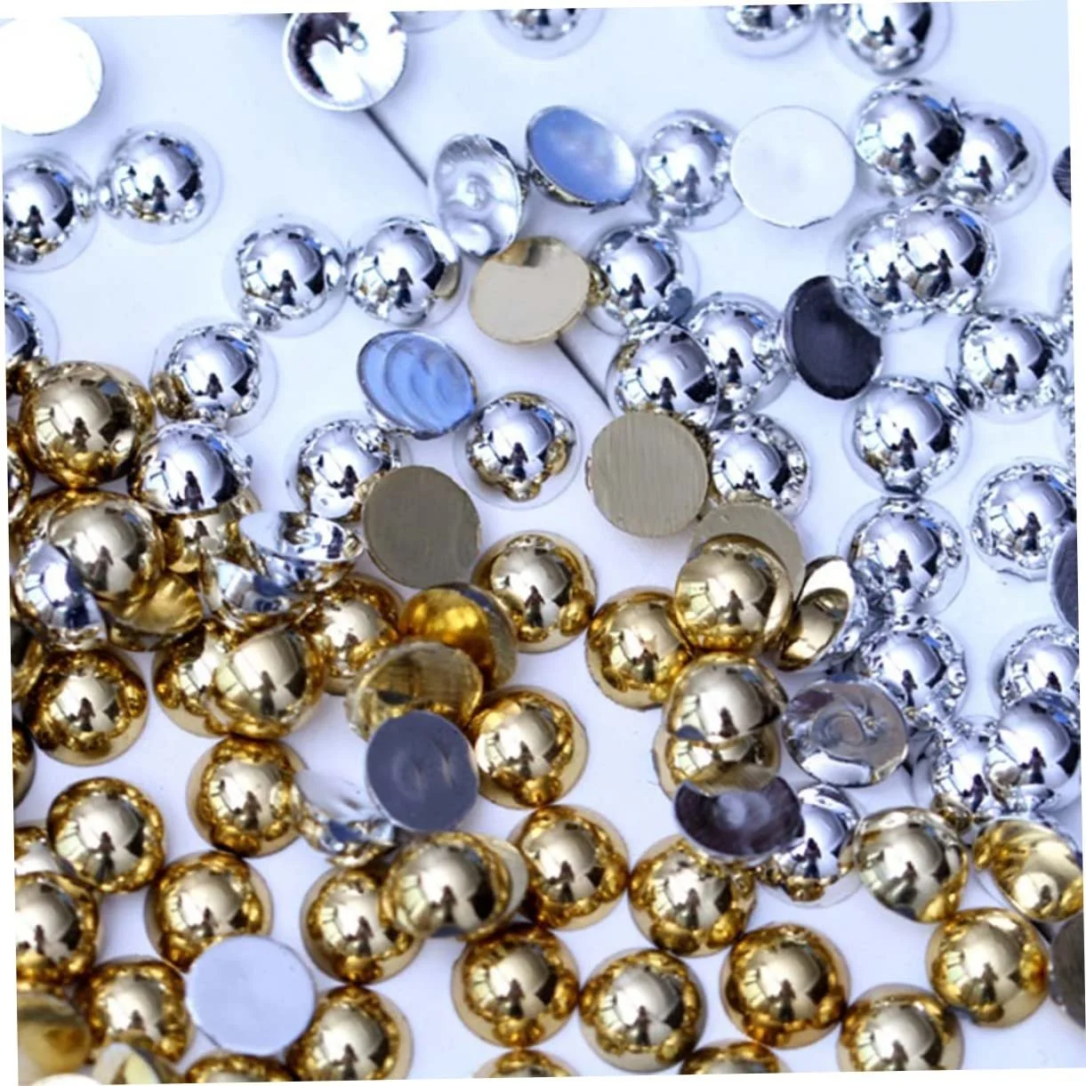 Набор шармов COHEALI 4930 шт. Набор для изготовления ювелирных изделий Упаковка в коробке Пластиковые полукруглые бусины Золотой цвет для начинающих, фото №9