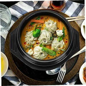 Кастрюля Керамическая каменный горшок термостойкая энергосберегающая с боковыми ручками synthetic.ua - Фото 1