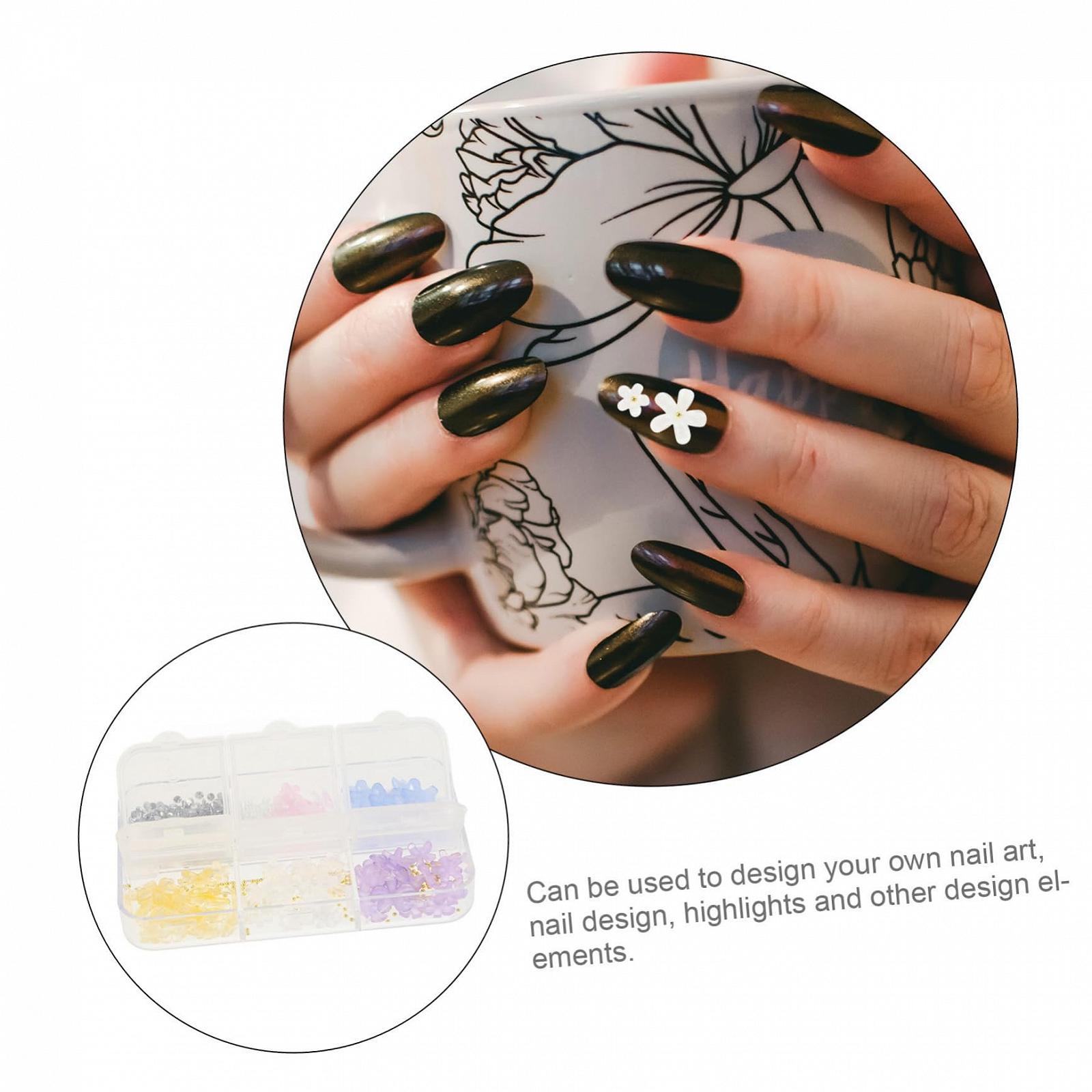 Підвіски для нігтів Квіти WOONEKY 3d Пластикові Саморобні, фото №6