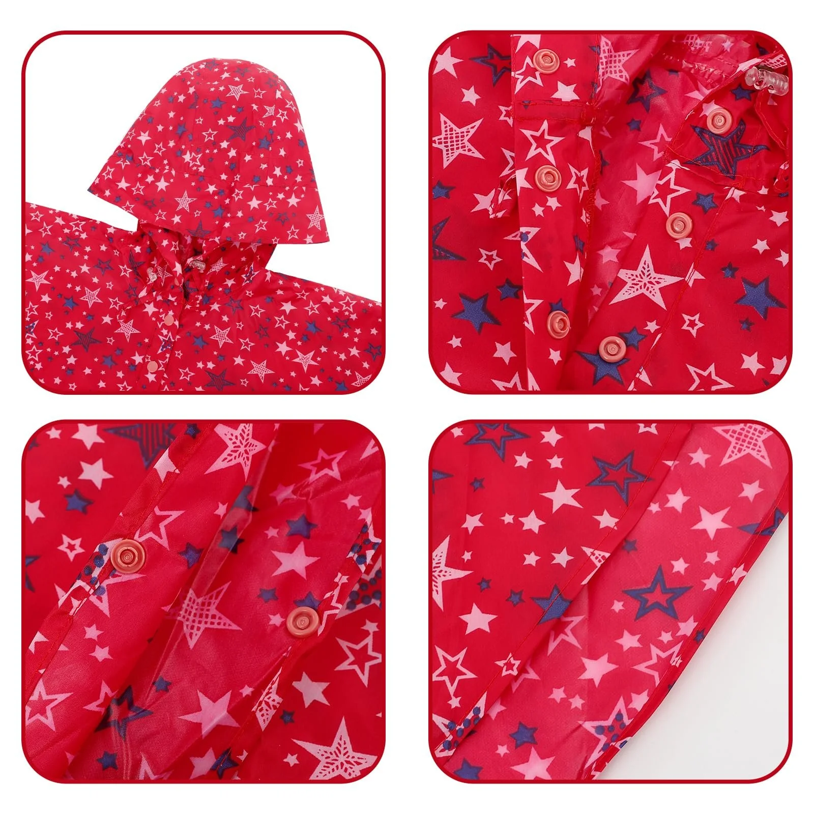 Дитячий дощовий плащ-пончо KAKU NANU з капюшоном, фото №3