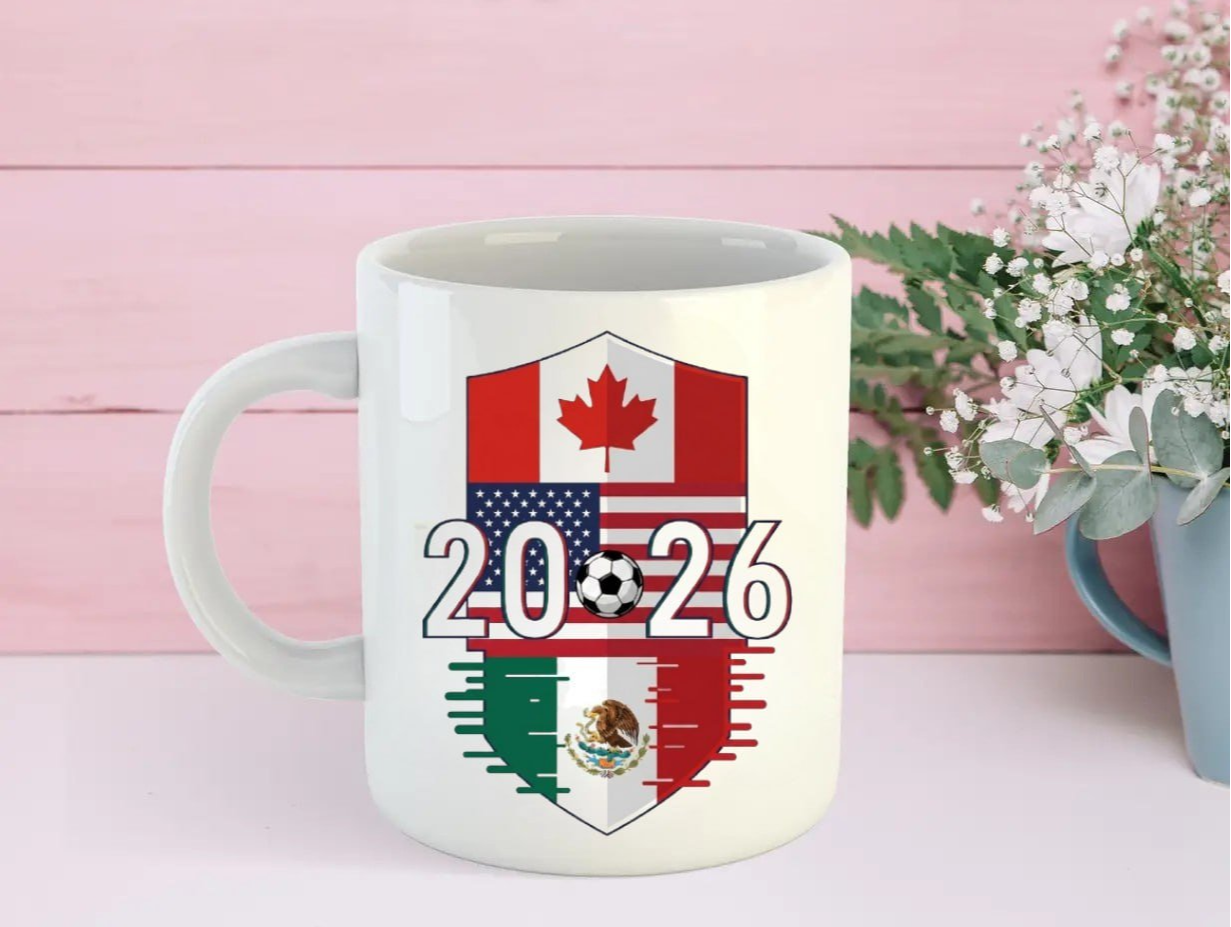 Кружка з принтом чемпіонату світу з футболу, керамічна, 330 мл, фото №1