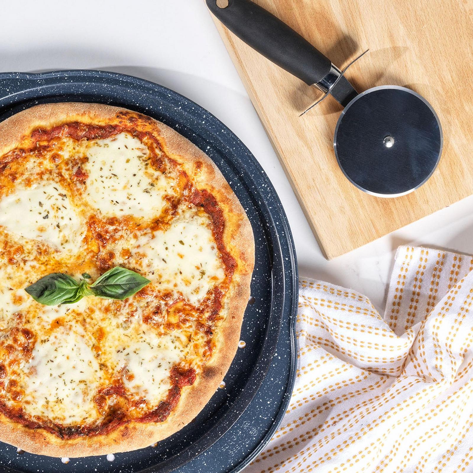 Набір форм для піци Russell Hobbs COMBO-5447 2 шт 37 см вуглецева сталь Blue Marble Nightfall Stone, фото №4