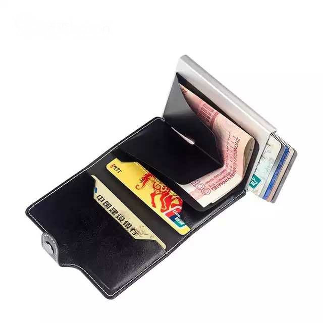 Карт Холдер з RFID захистом чорний застряг PS, фото №4