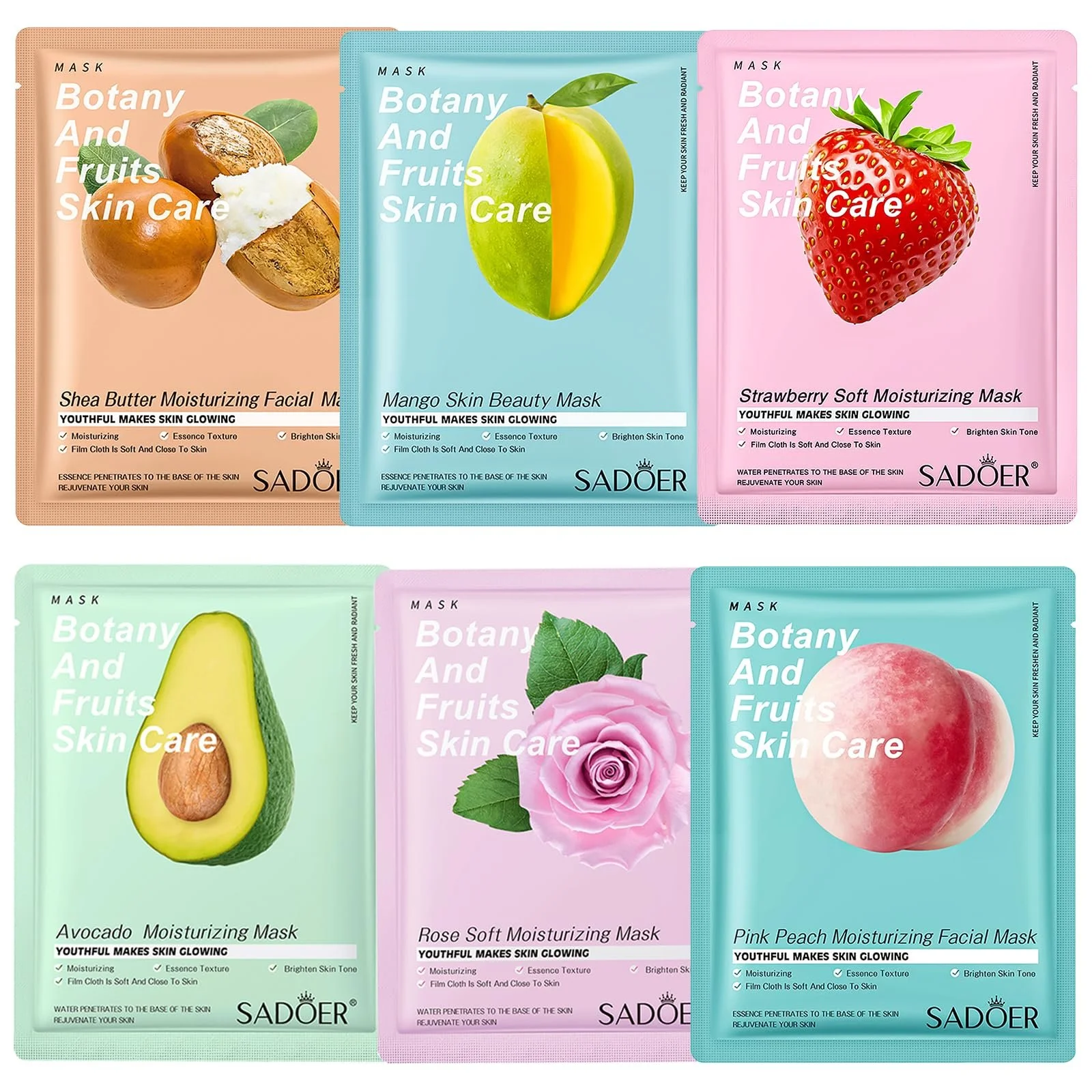 Тканинна маска для обличчя Korean Face Mask Набір тканинних масок для обличчя, фото №1