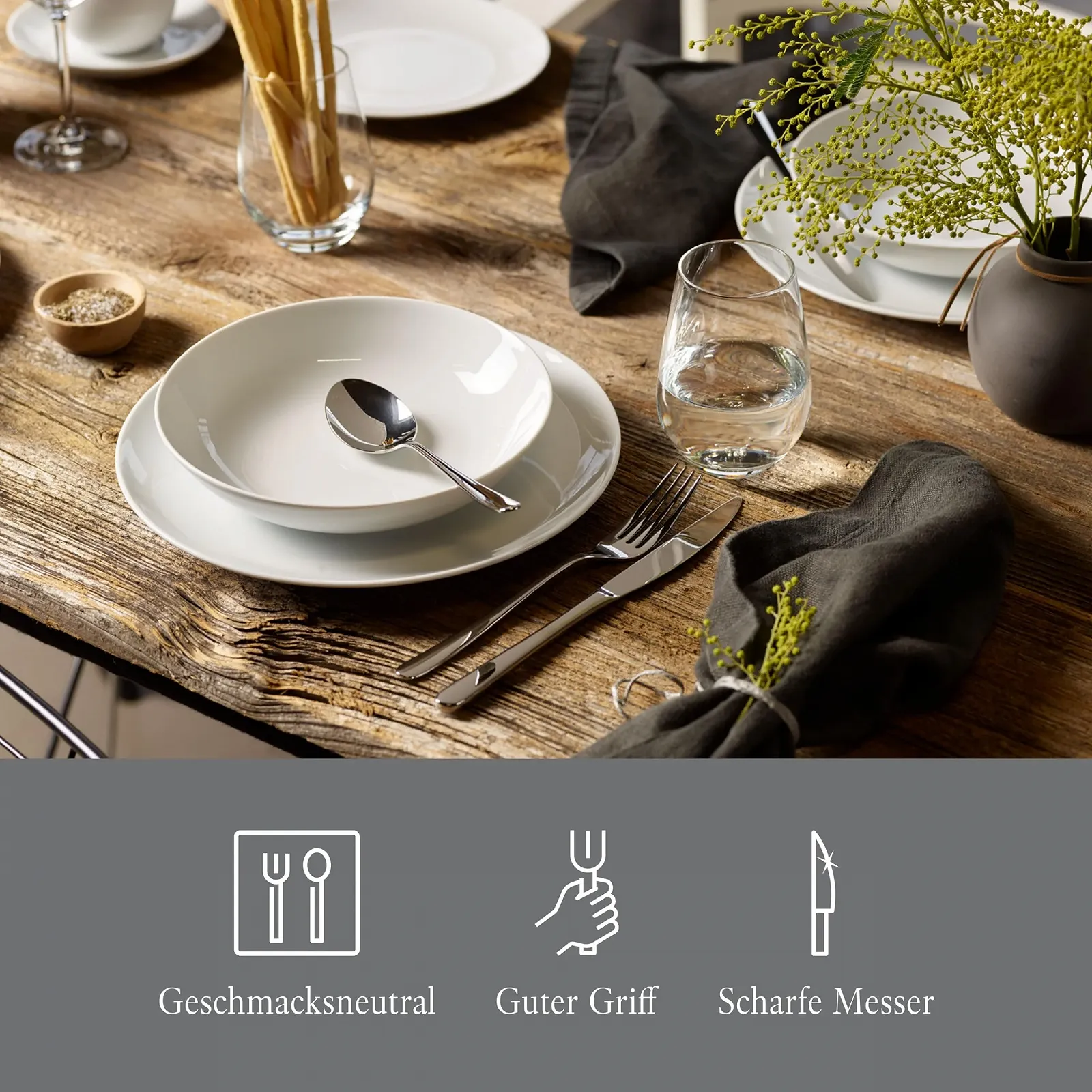 Набір столових приборів New Fresh Basic vivo by Villeroy & Boch group, нержавіюча сталь 18/10, срібний, фото №4 Набір столових приборів New Fresh Basic vivo by Villeroy & Boch group, нержавіюча сталь 18/10, срібний, фото №4