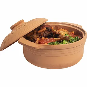 Форма для запекания BROWIN овальная 4 л натуральная глина - Фото 1