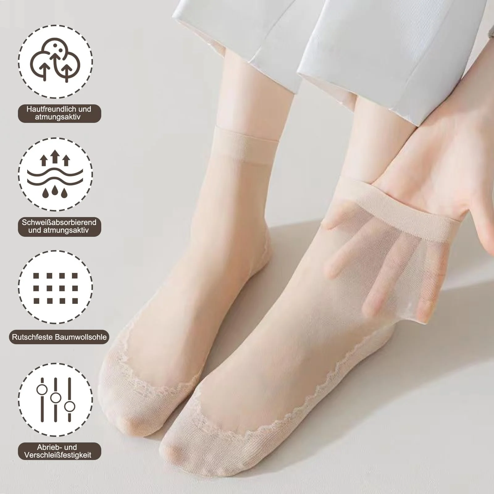 Жіночі нейлонові шкарпетки, 20 пар EU 35-42, фото №5