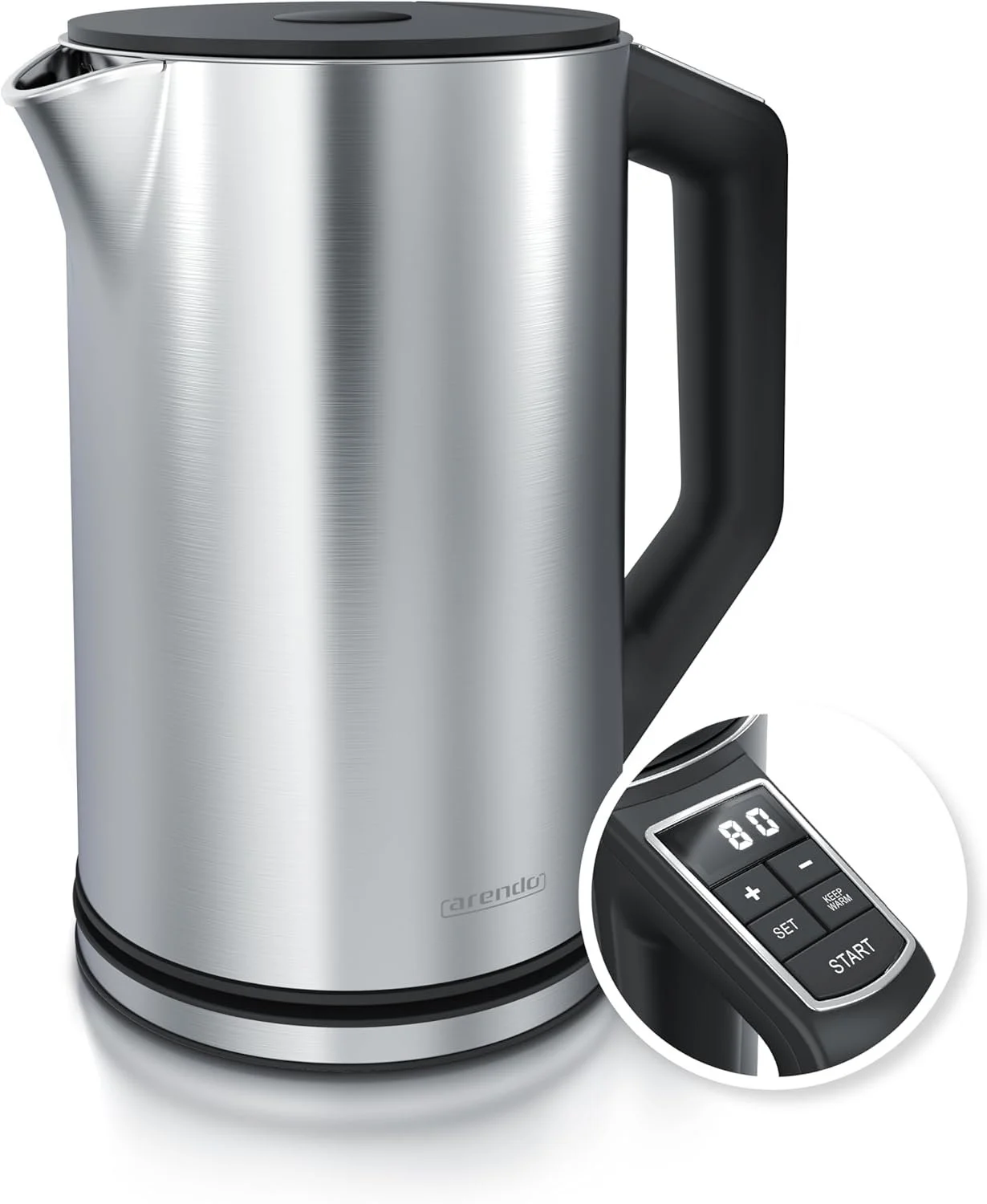 Электрочайник Arendo Elegant 1.5L Stainless Steel с регулировкой температуры, фото №1 Электрочайник Arendo Elegant 1.5L Stainless Steel с регулировкой температуры, фото №1