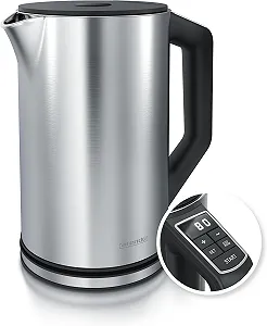 Электрочайник Arendo Elegant 1.5L Stainless Steel с регулировкой температуры - Фото 1