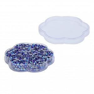 Стразы Стекло Emoshayoga Круглые Прозрачный AB Голубой 180 штук synthetic.ua - Фото 1