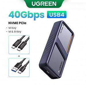 Зовнішня кишеня UGREEN CM642 40Gbps M.2 NVMe SSD to USB4, Thunderbolt 4 Grey  (15976) - Фото 1