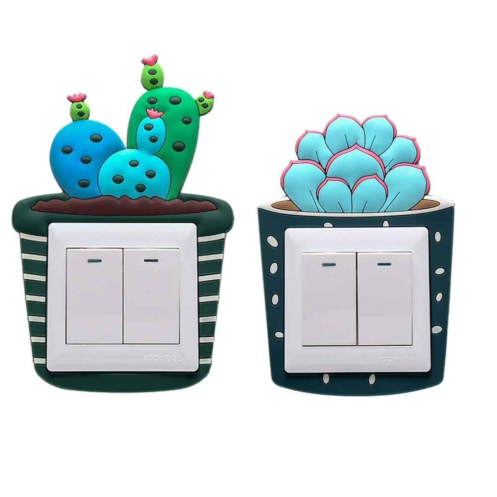 Наклейки на вимикачі Vosarea Cactus Design Набір 5 шт. (випадкові візерунки), фото №5 Наклейки на вимикачі Vosarea Cactus Design Набір 5 шт. (випадкові візерунки), фото №5