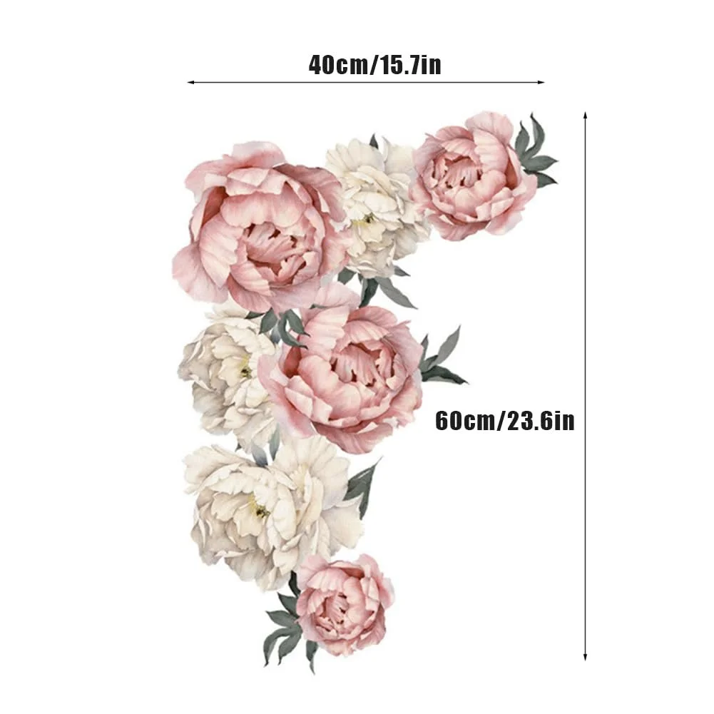Наклейка на стіну Півонії Водонепроникна Квіти, фото №3