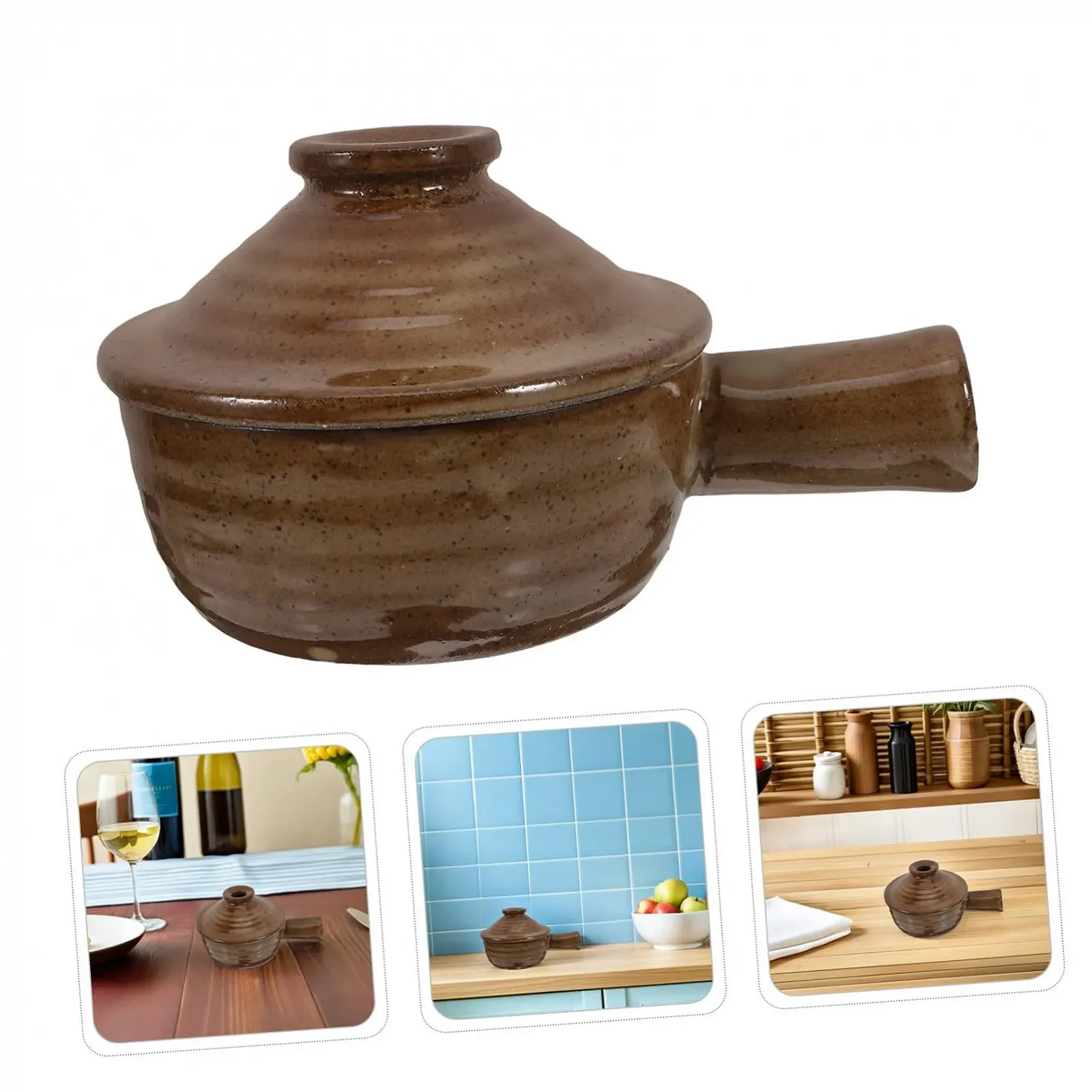 Набор кастрюль для микроволновой печи Amosfun Керамический С крышкой 2 шт., фото №6