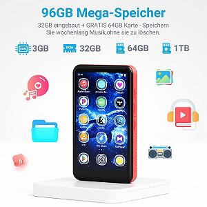 MP3-плеер MECHEN 96GB с Bluetooth 4.1 и WLAN - 4-дюймовый сенсорный экран Android 10, совместимый со Spotify/Amazon Music/Audible synthetic.ua - Фото 1