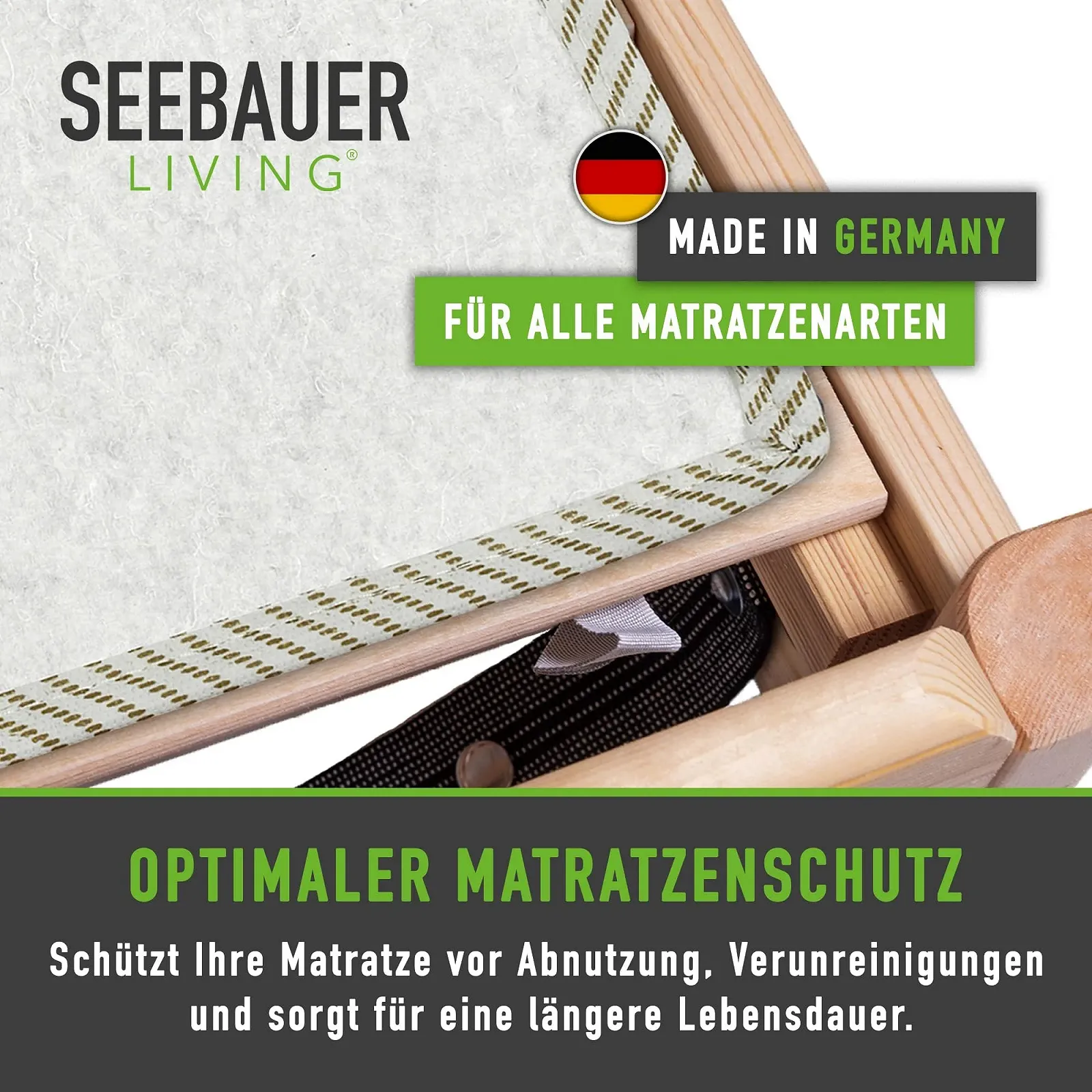 Защитный наматрасник SEEBAUER Living Felt Protector для реечной рамы (90 x 200 см), фото №2