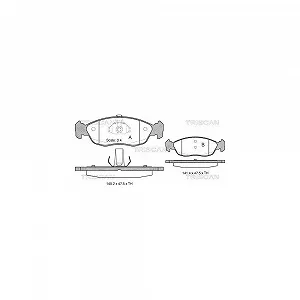 Комплект тормозных колодок, дисковый тормоз TRISCAN 8110 28007 для CITROËN PEUGEOT - Фото 1