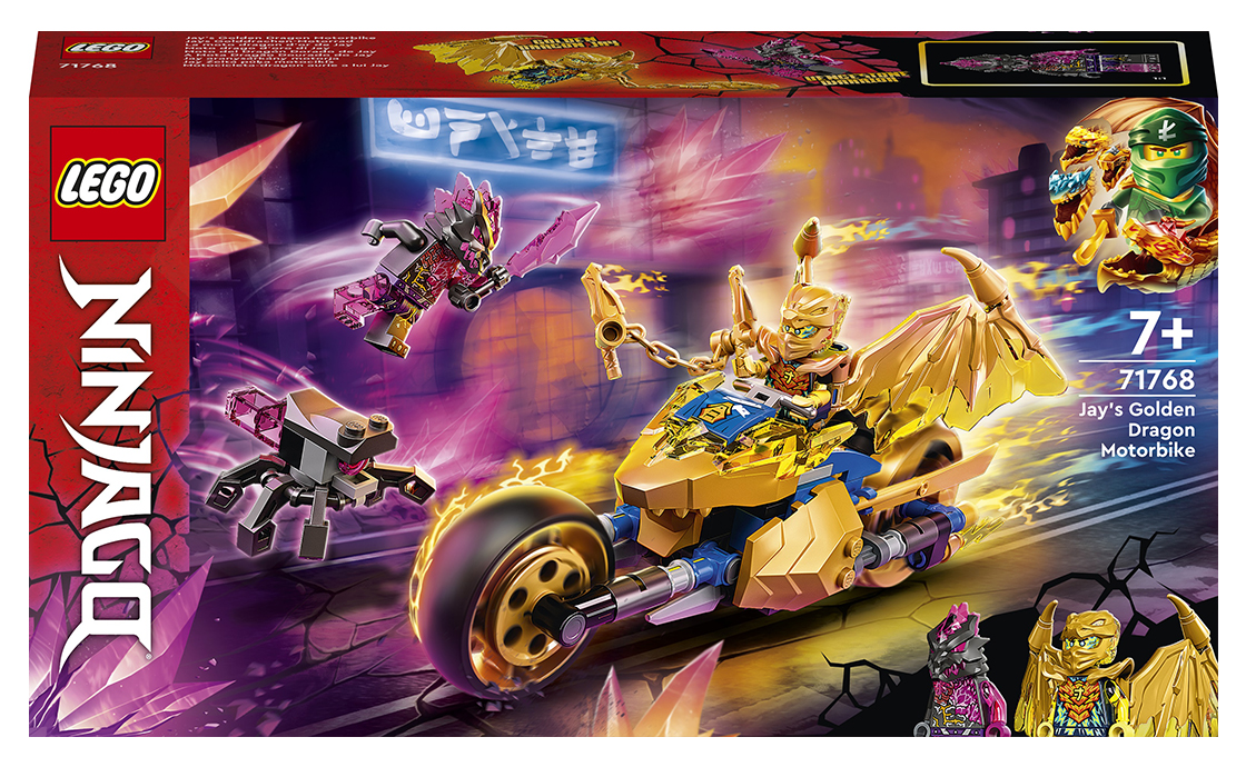 Дитячий конструктор LEGO Ninjago Мотоцикл Золотого Дракона Джея 137 деталей 71768, фото №1