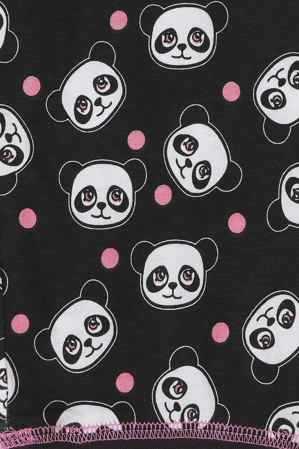 Пижама Barely Awake Panda С длинными рукавами для девочек - Черный/Белый, фото №7 Пижама Barely Awake Panda С длинными рукавами для девочек - Черный/Белый, фото №7