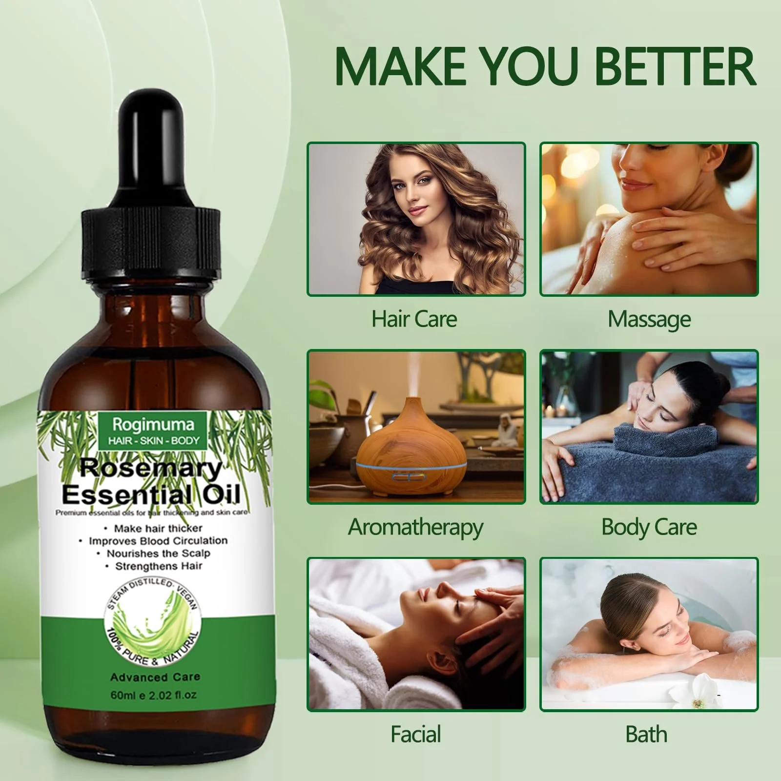 Олія Розмаринова Олія для Волосся для Росту Волосся, фото №7