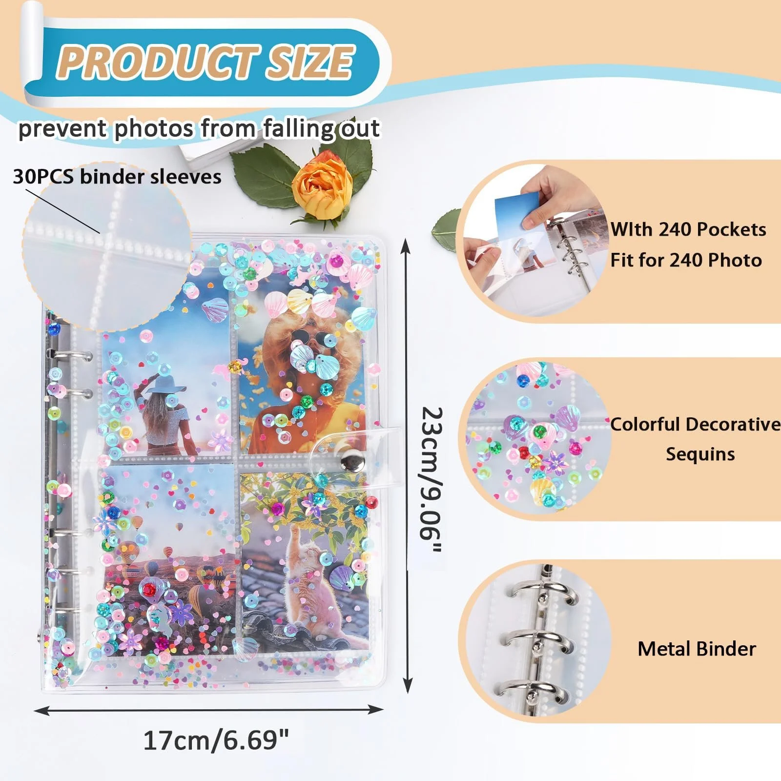 Мини-фотоальбом Lollanda A5 на 240 фотографий, прозрачная обложка, стиль A, фото №3 Мини-фотоальбом Lollanda A5 на 240 фотографий, прозрачная обложка, стиль A, фото №3